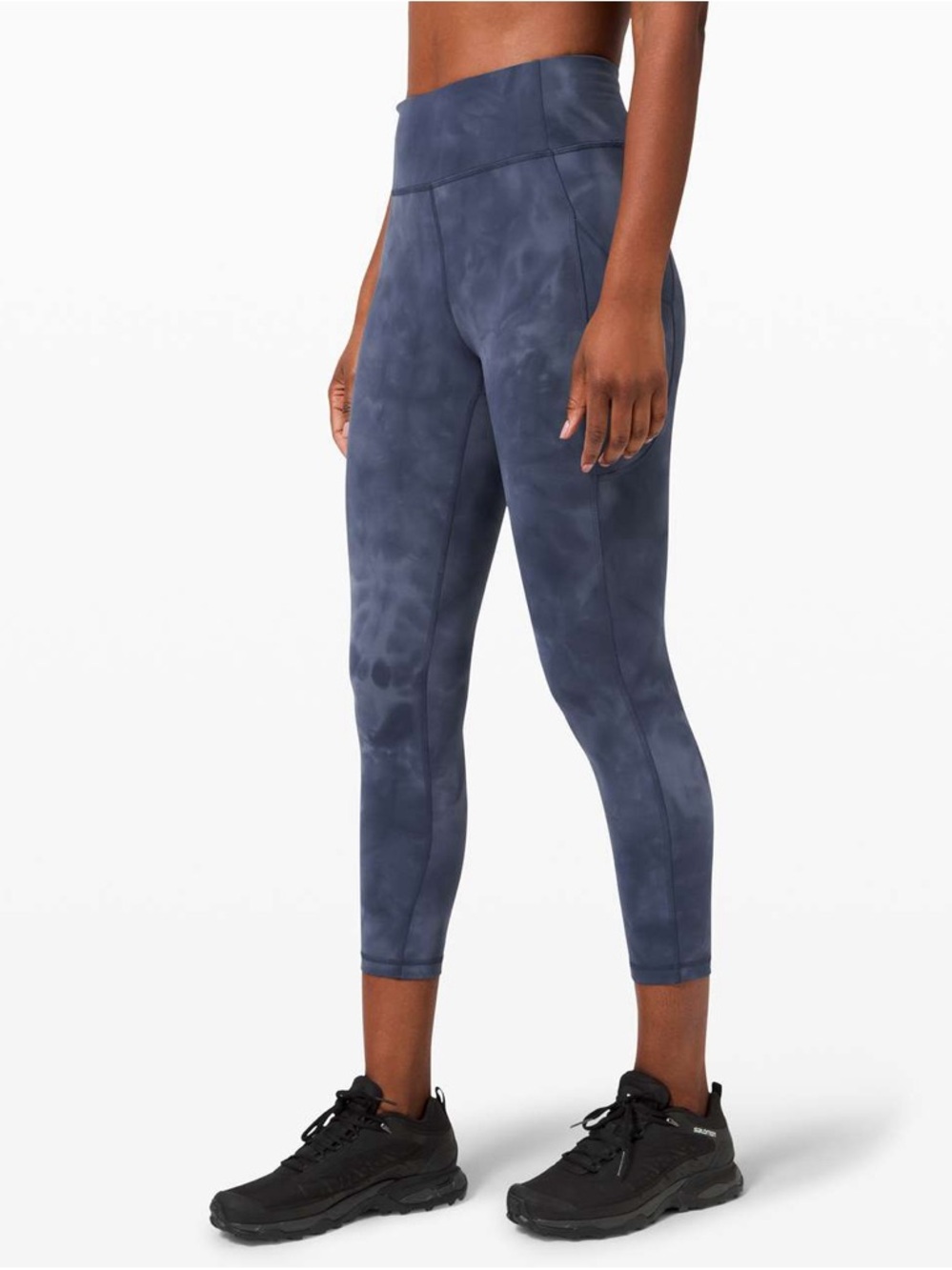 Lululemon Invigorate High Rise Crop 23” Everlux Diamond Dye Naval Blue 8 - Picture 2 of 15